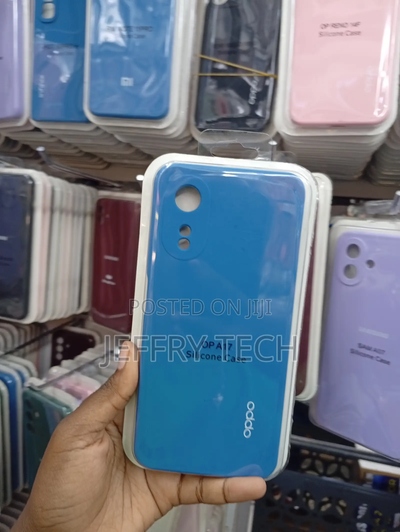 Oppo A17 Glossy Blue Silicone Protective Case