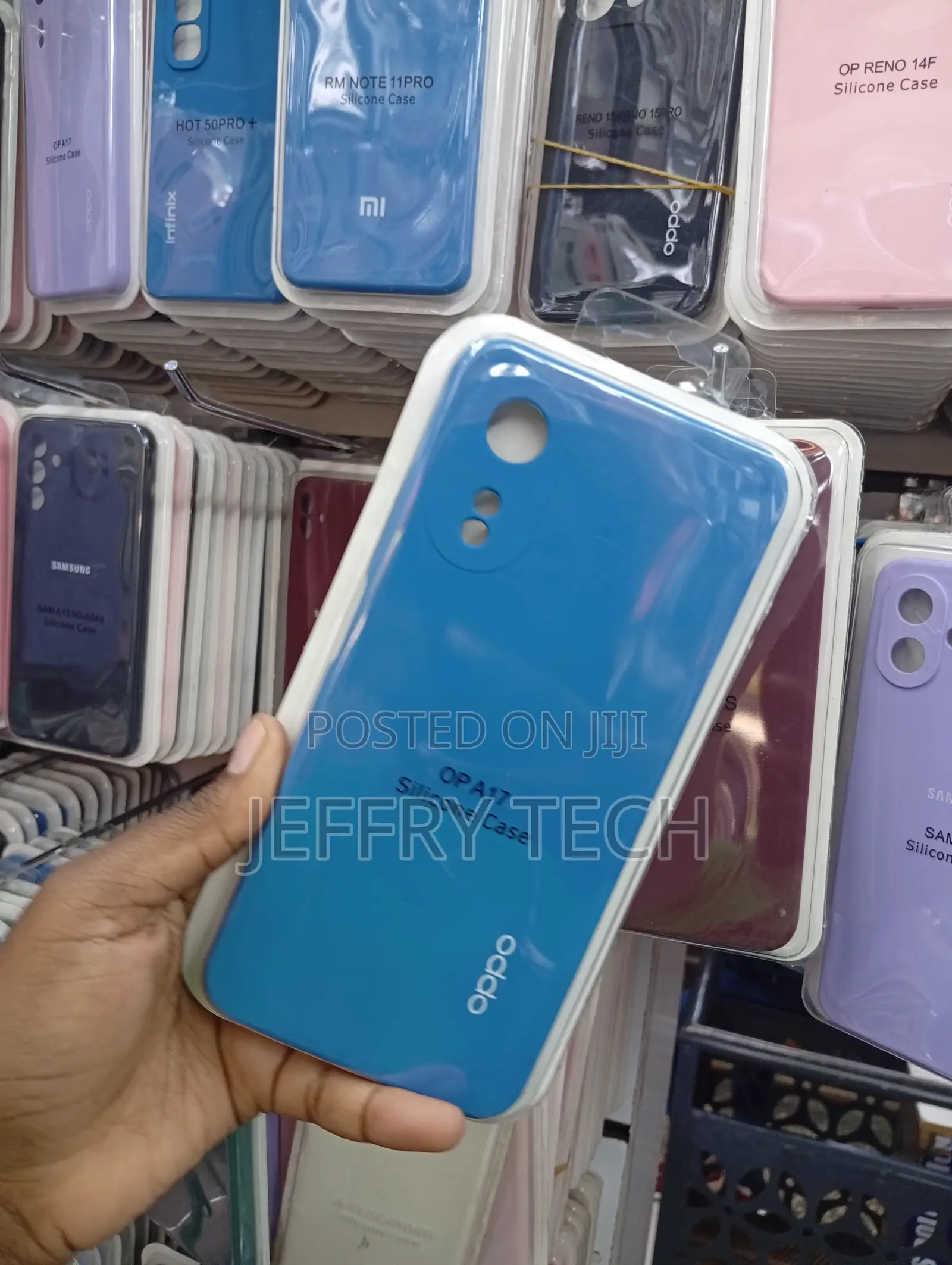 Oppo A17 Glossy Blue Silicone Protective Case