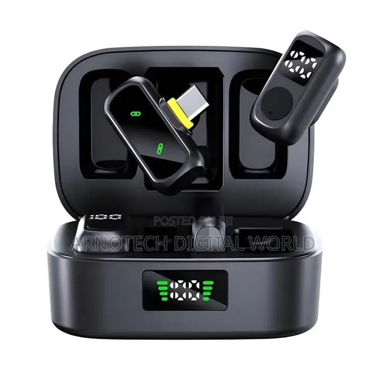 Qy88 Wireless Wearable Mic With Charging Case for Recording