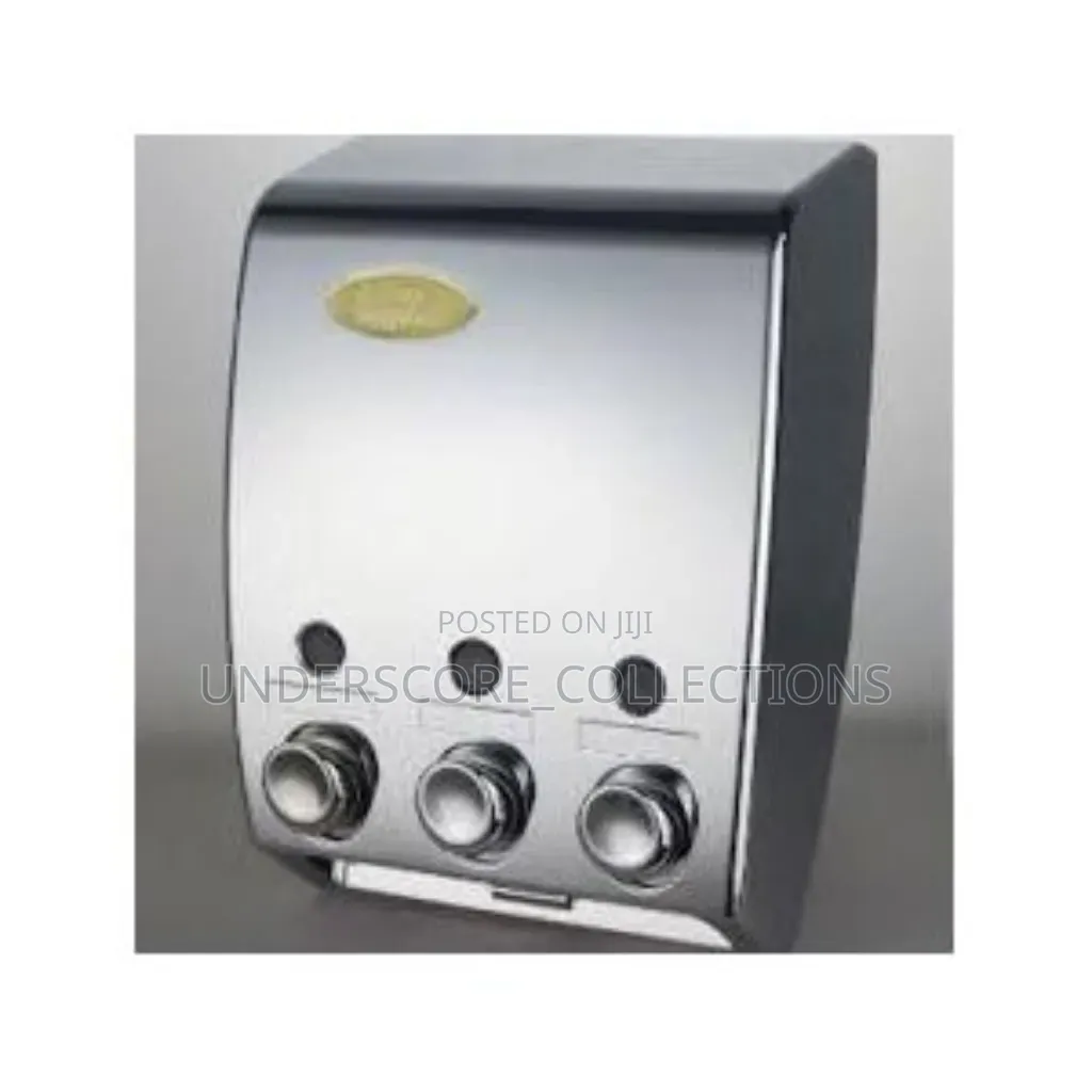 Generic Wall-Mounted Soap Dispenser With Three Separate Compartments