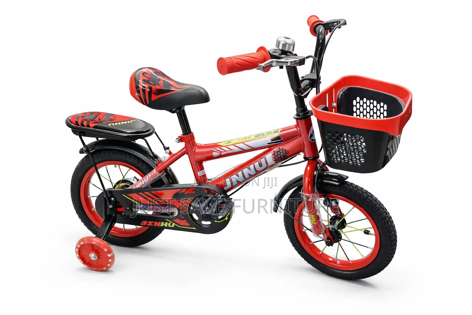 Jinhu Kids Bicycle Size 12 – Strong Frame, Basket Training Wheels