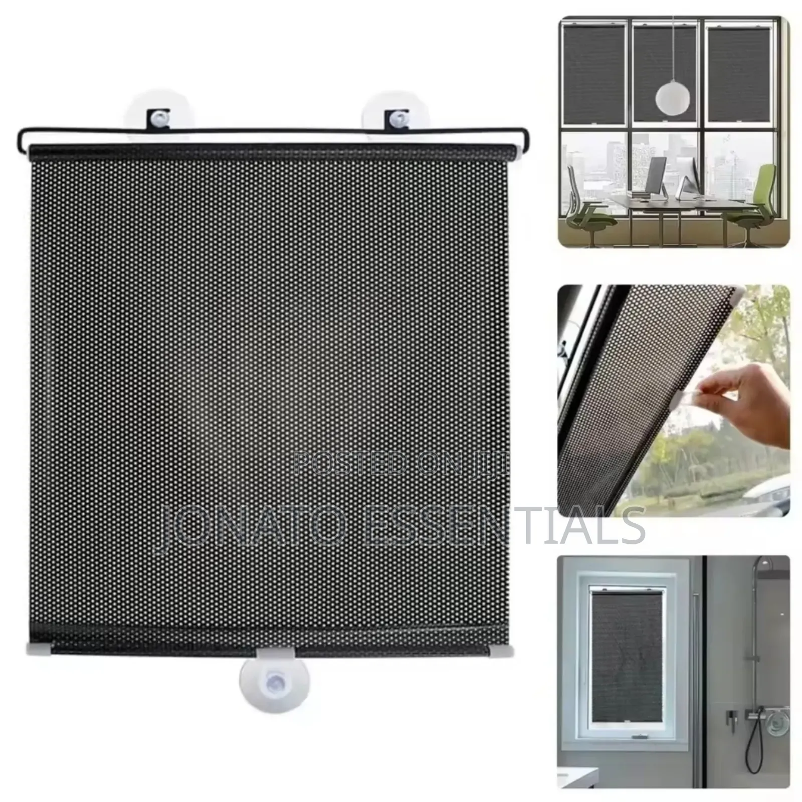 Retractable Window Sun Shade Roller Blinds With Suction Cups 50x125cm