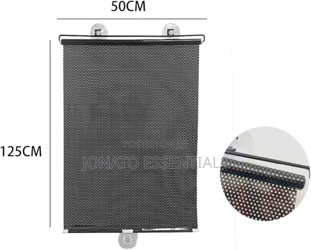 Retractable Window Sun Shade Roller Blinds With Suction Cups 50x125cm