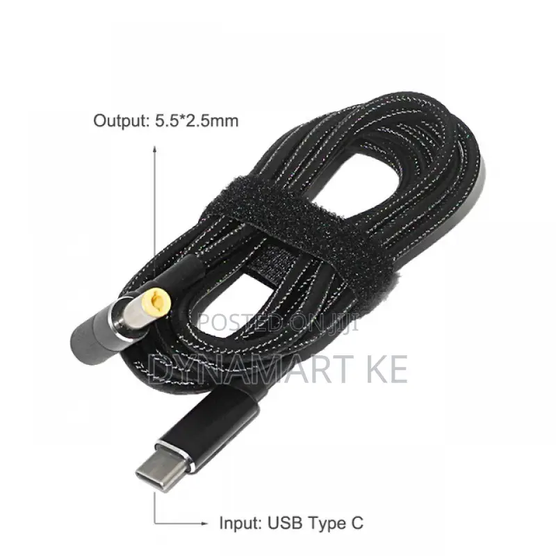 Usb C to Dc 5.5x2.5mm Dual Chip Pd E-Marker 100w Laptop Cable for Asus