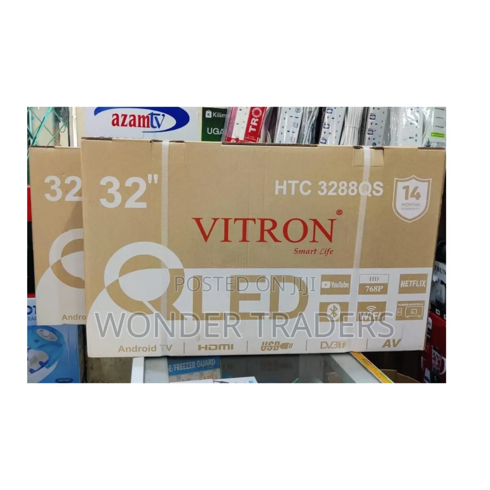 Vitron 32" Qled Frameless Smart Tv With Bluetooth