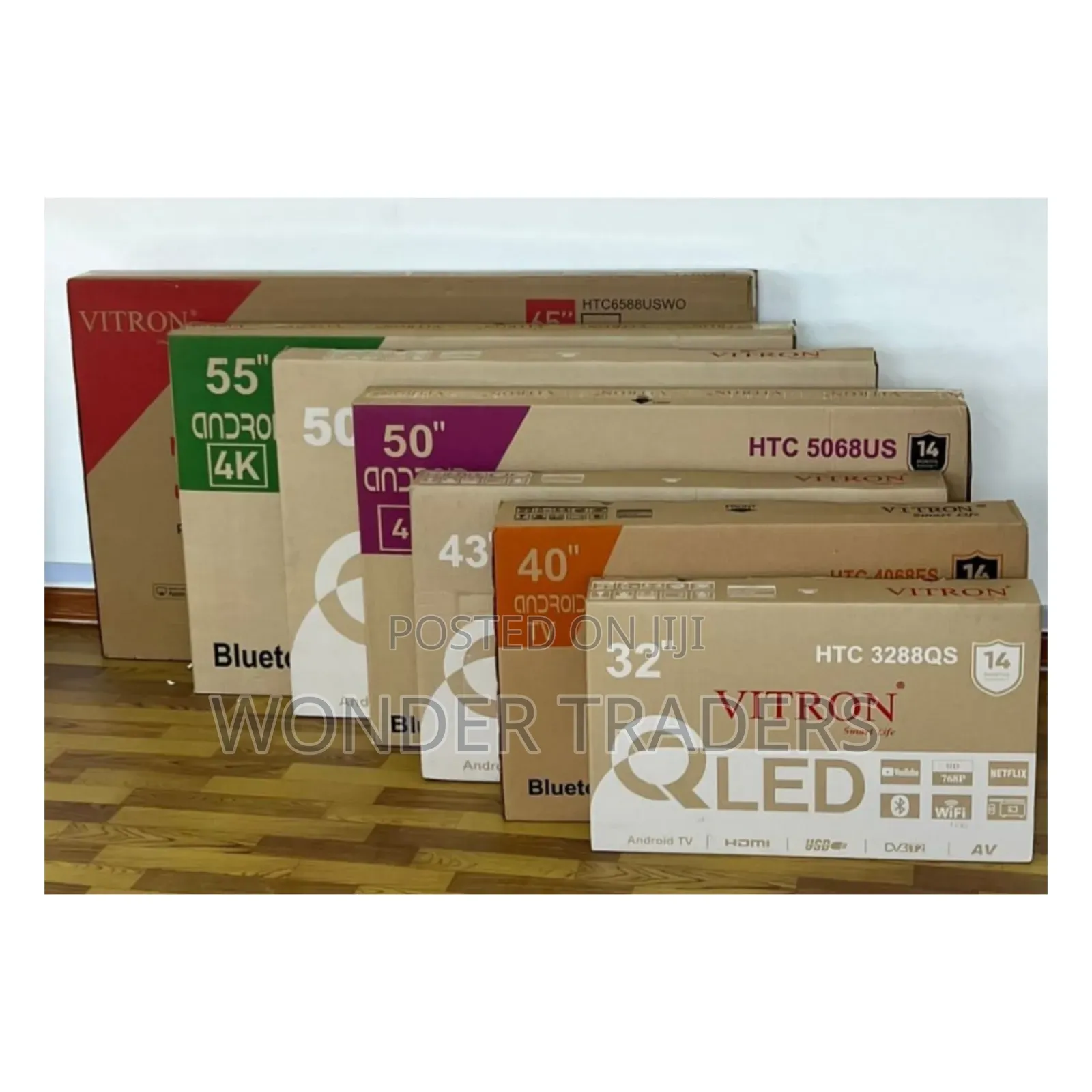 Vitron 32" Qled Frameless Smart Tv With Bluetooth