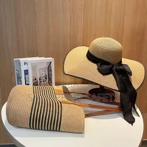 Ladies Straw Bags With Matching Summer Hat