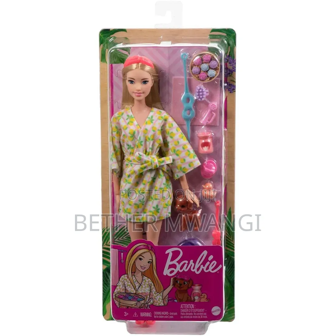 Barbie Wellness Doll Spa Day With Puppy Accessories