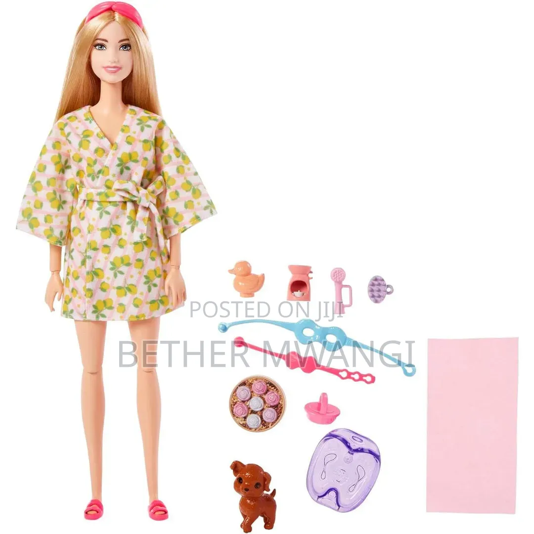 Barbie Wellness Doll Spa Day With Puppy Accessories