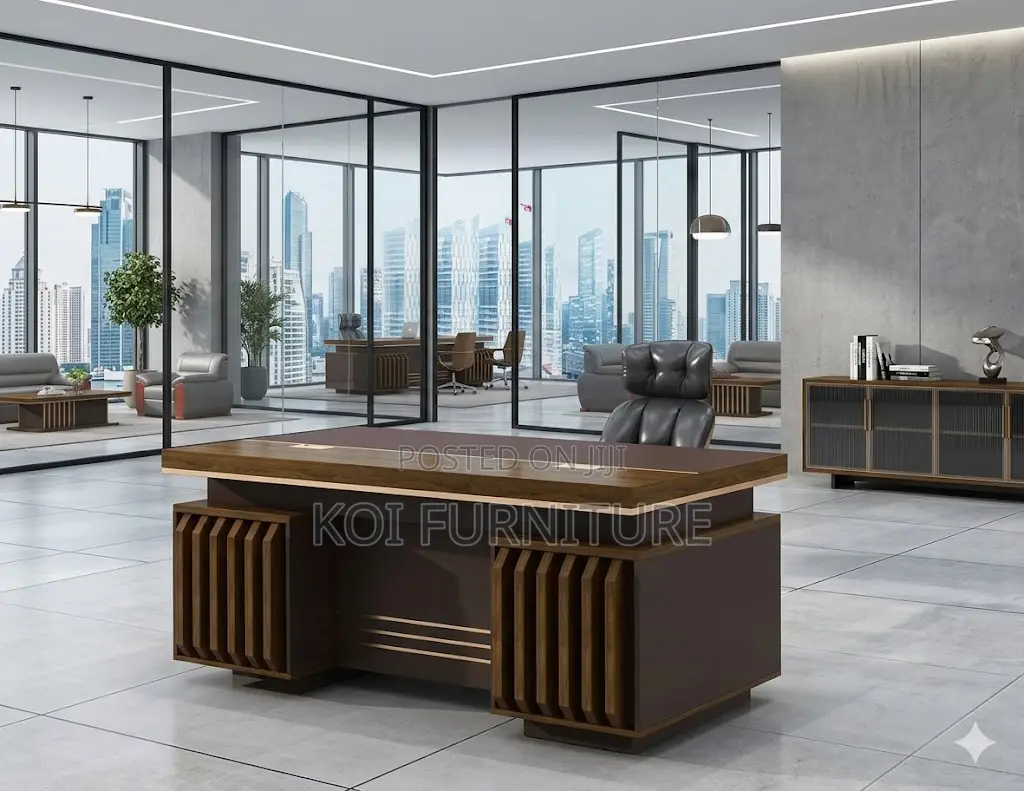 Office Desk; 1.4 Meters Golden Executive Office Desk