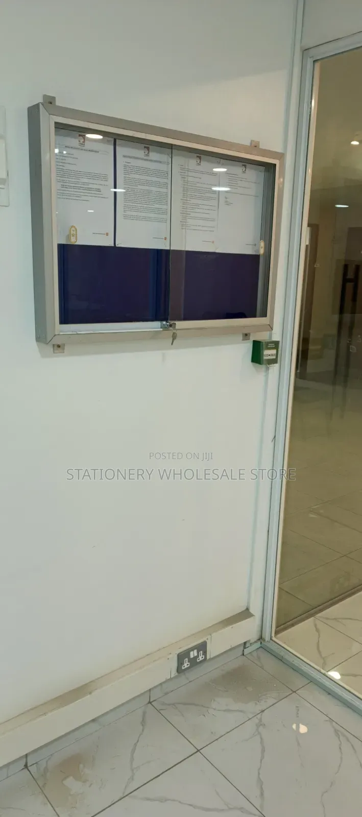 Glass Sliding Noticeboard 3ft X 2ft (90cm X 60cm)