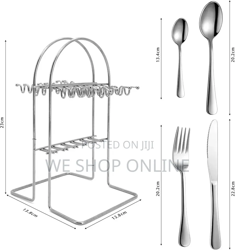 24pc Cutlery Set (Silver Colour)
