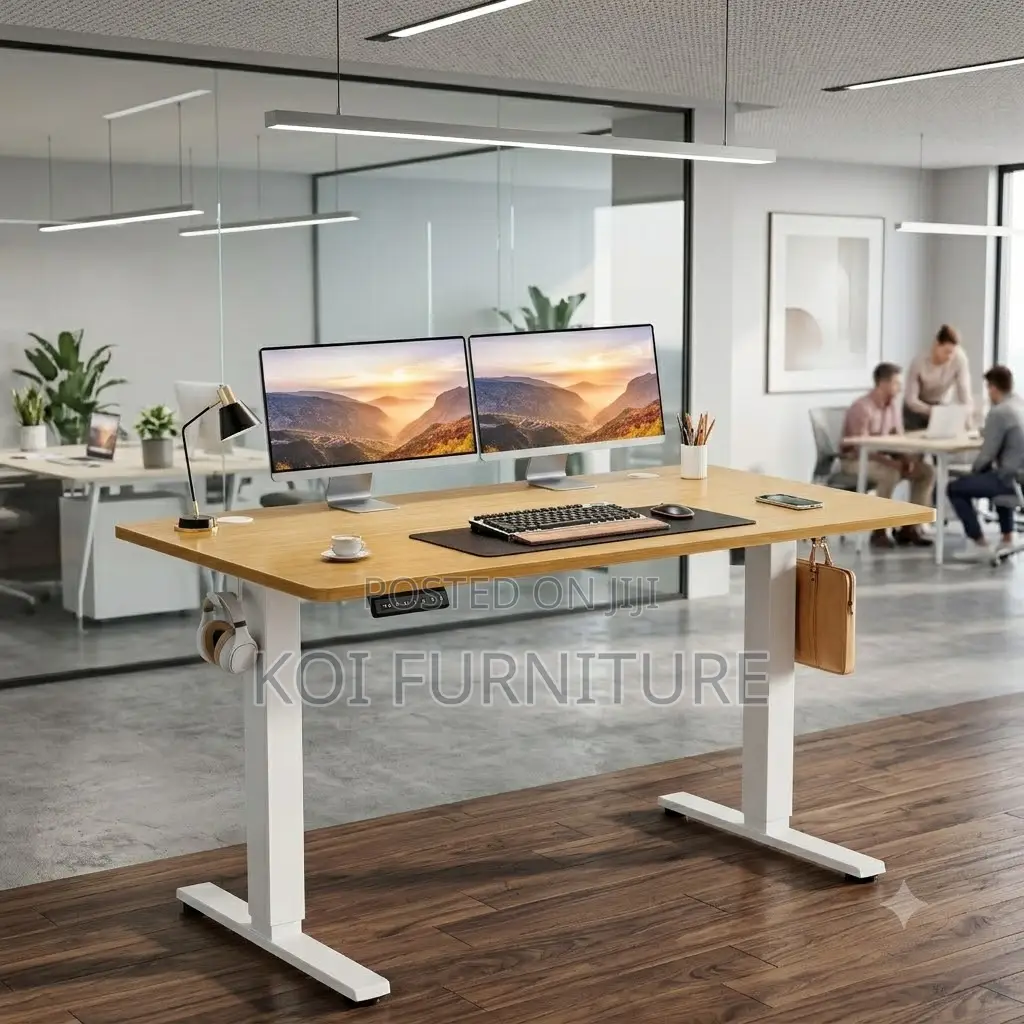 Office Desk; 1.4 Meters Electric Adjustable Gamers Desk
