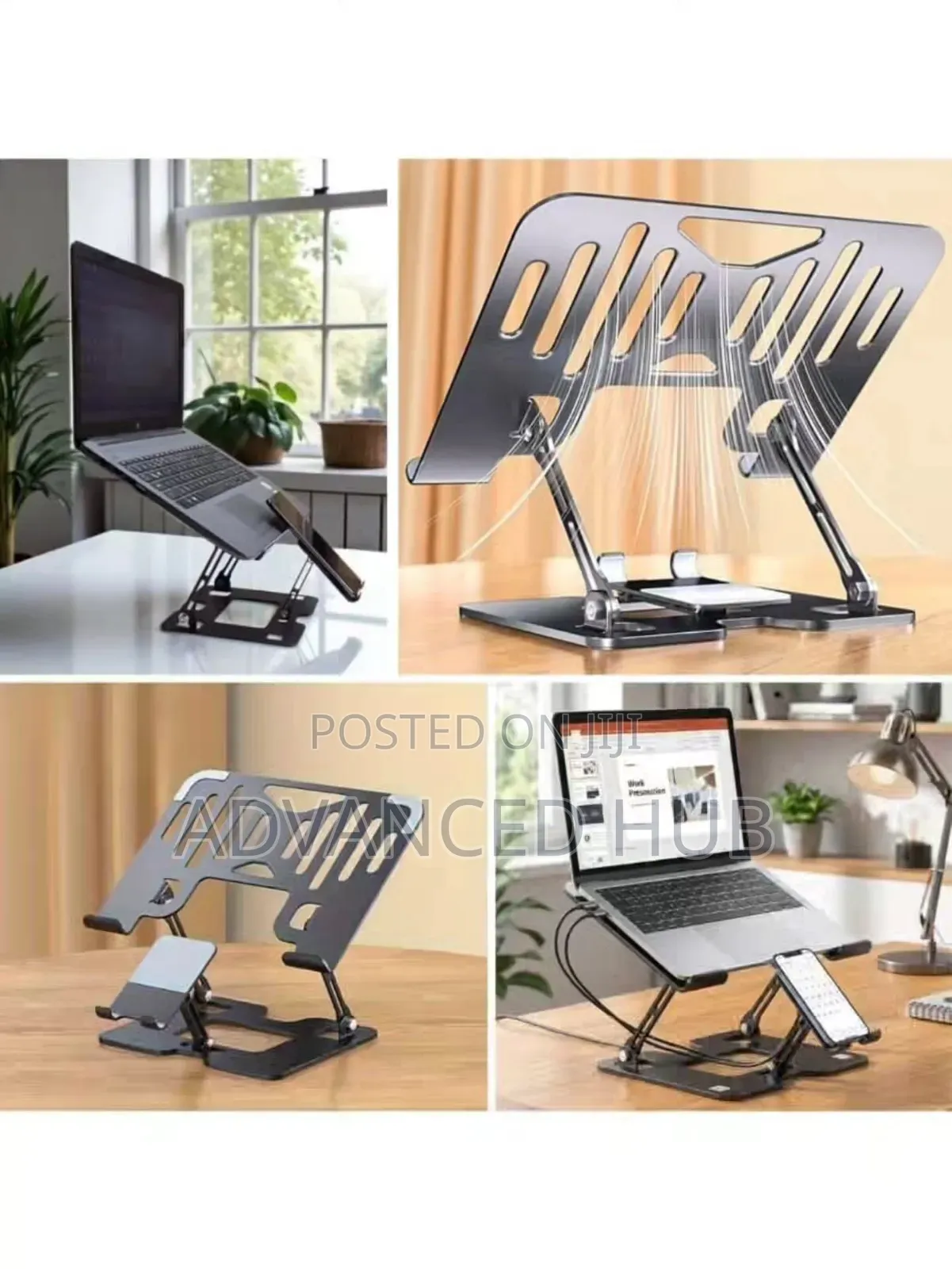 2in1 Adjustable Laptop Stand With Phone Stand