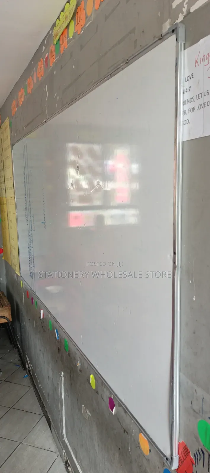 White Board 8ftx4ft With 2markers and Duster Free Mounting