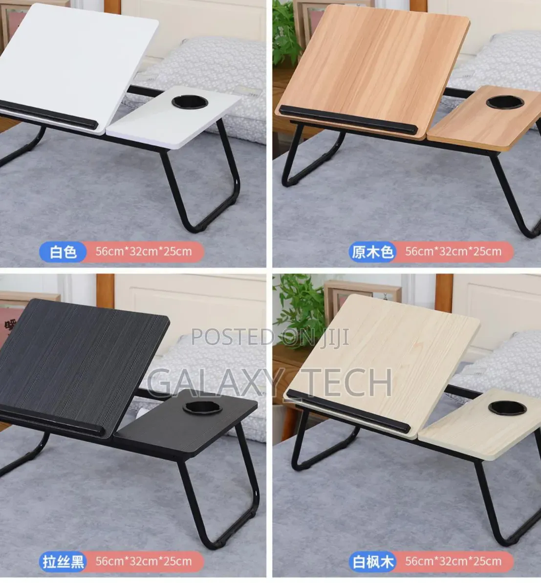 Tilting Laptop Folding Table Stand Desk Bed Table With Foldable Legs