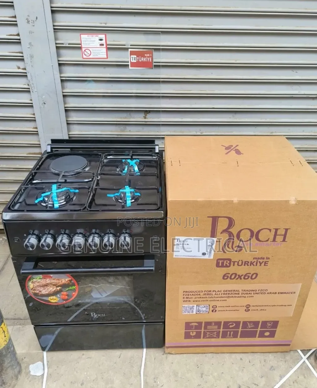 Turkey Roch Black 60×60 Standing 3+1 Electric Cooker