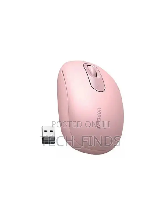 Ugreen 2.4g Wireless Mouse Cherry Pink - Mu105
