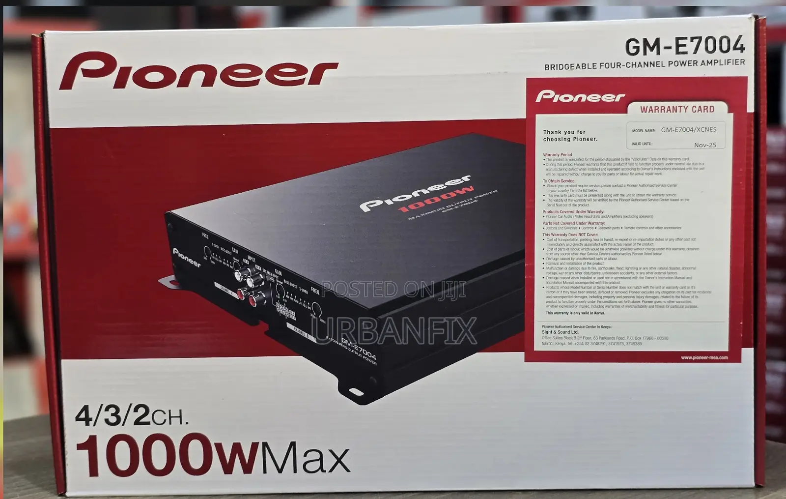 Pioneer 1000 Watts Gm-e7004 4 Channel Amplifier- 1 Year Warranty