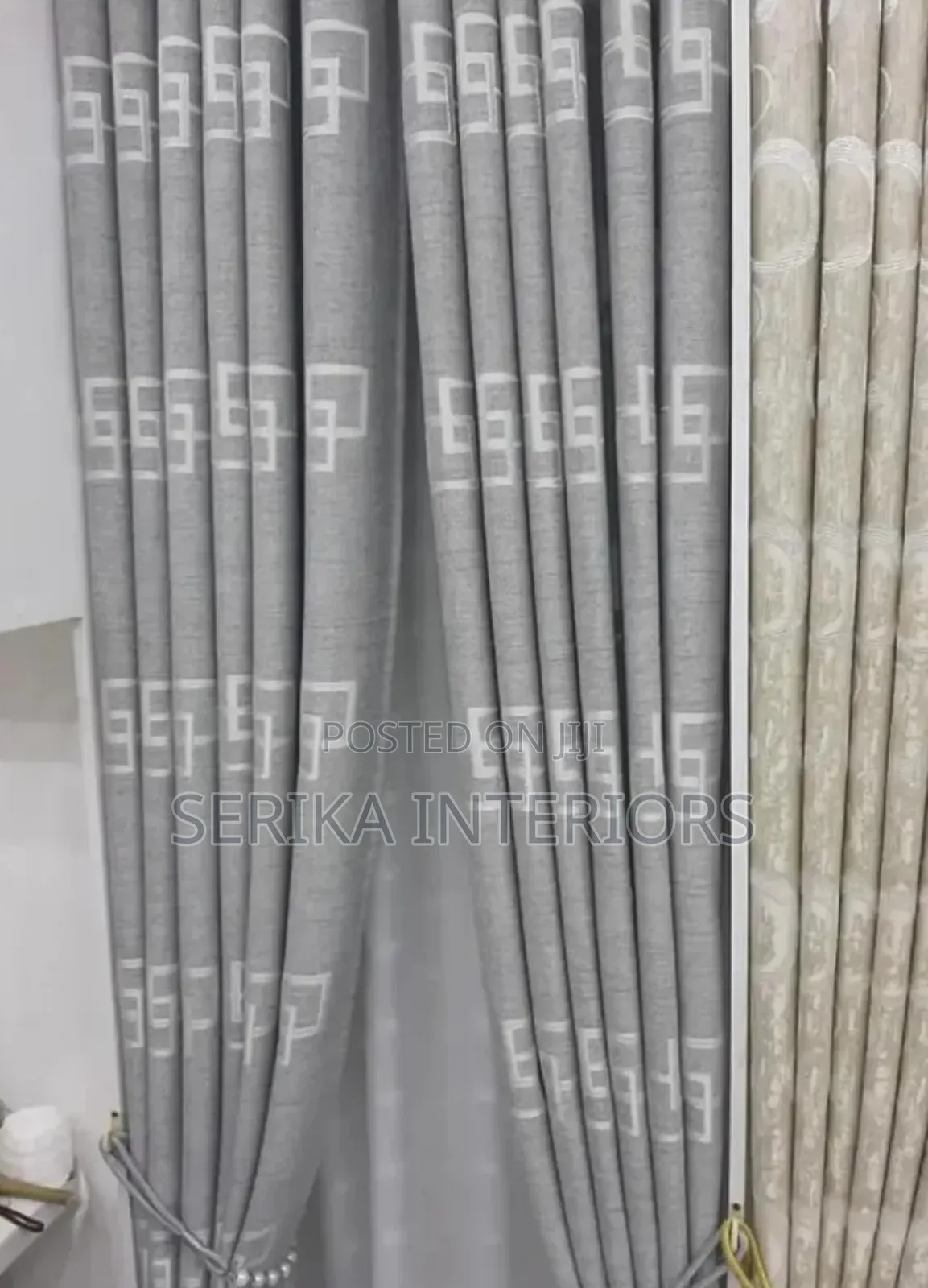 Grey Textured Curtains Curtains Environmental Friendly Robertson's