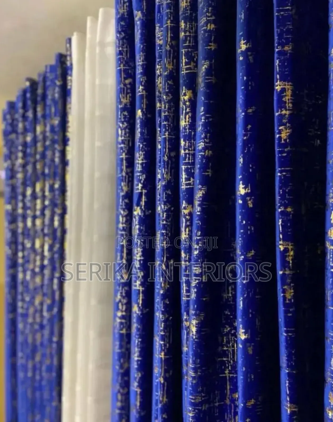 Blue Royal Velvet Curtains Velvet Curtains Environmental Friendly