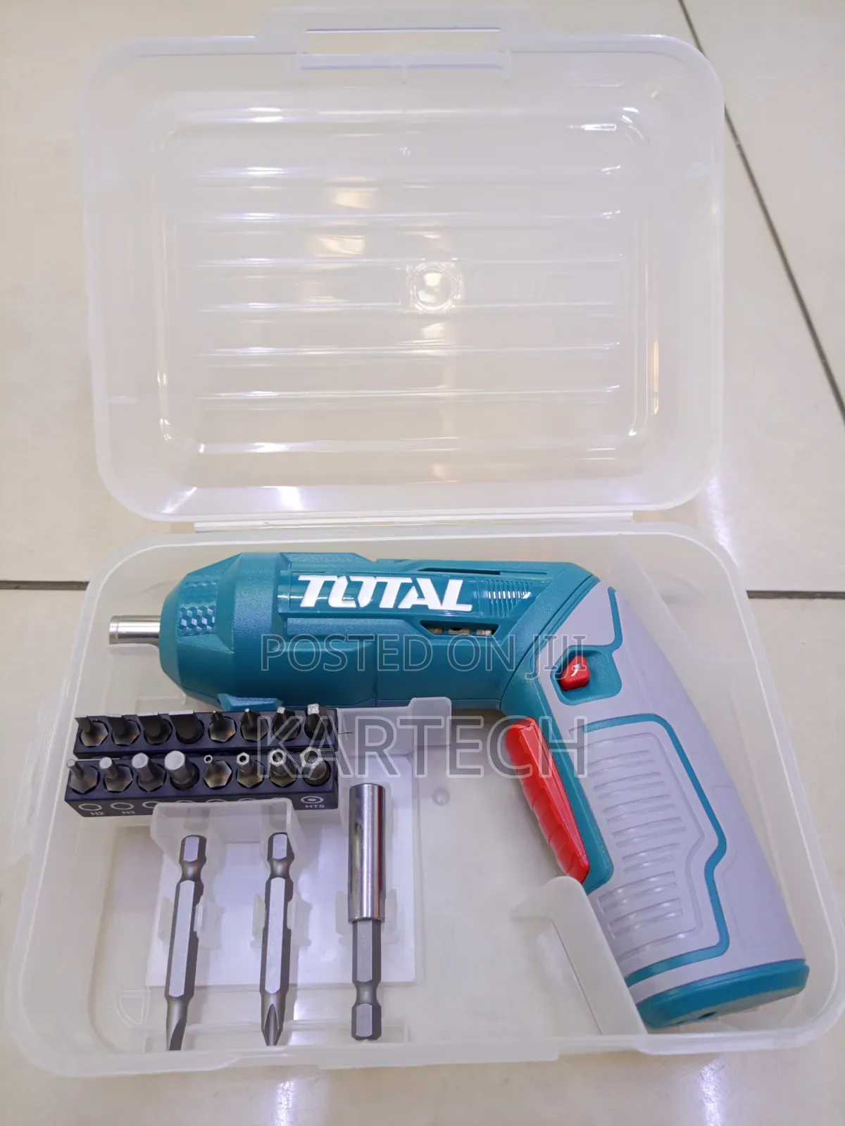 Total 4v Tsdli0442 4n.M Rechargeable Screwdriver Set With Storage Case