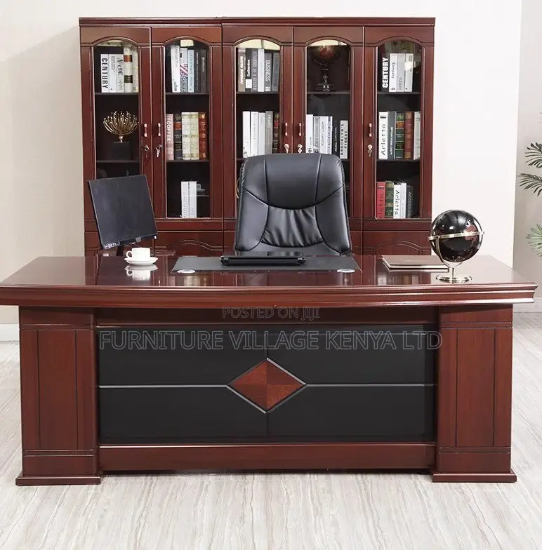 1800mm Office Mahogany Desk With Exetended Drawers