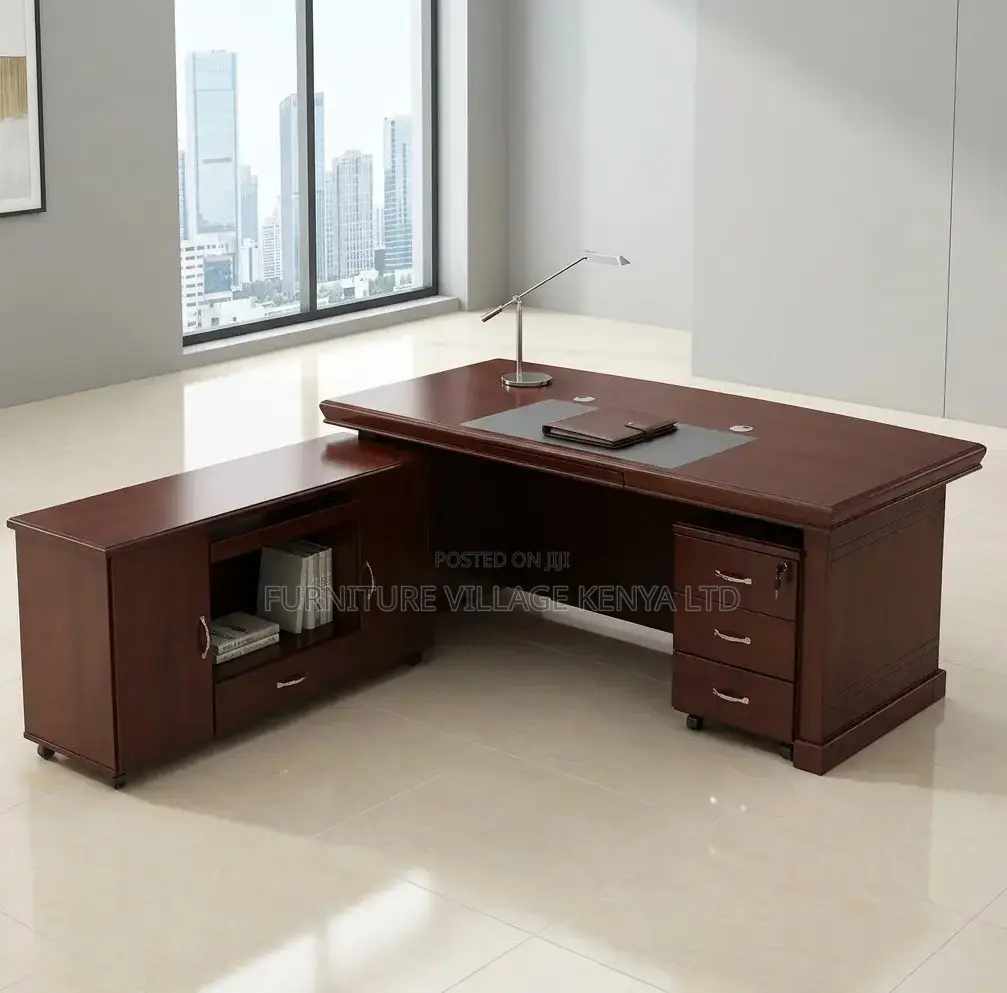 1800mm Office Mahogany Desk With Exetended Drawers