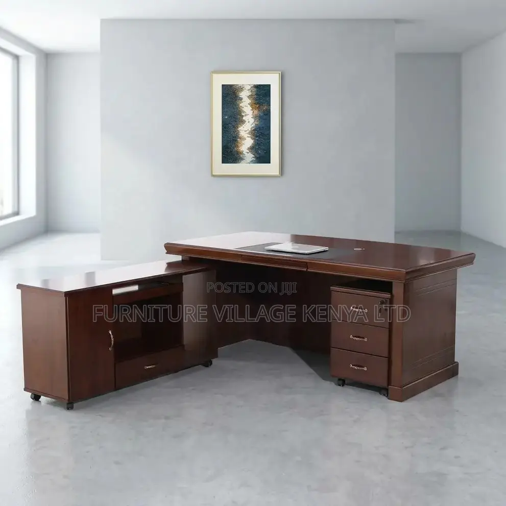 1800mm Office Mahogany Desk With Exetended Drawers
