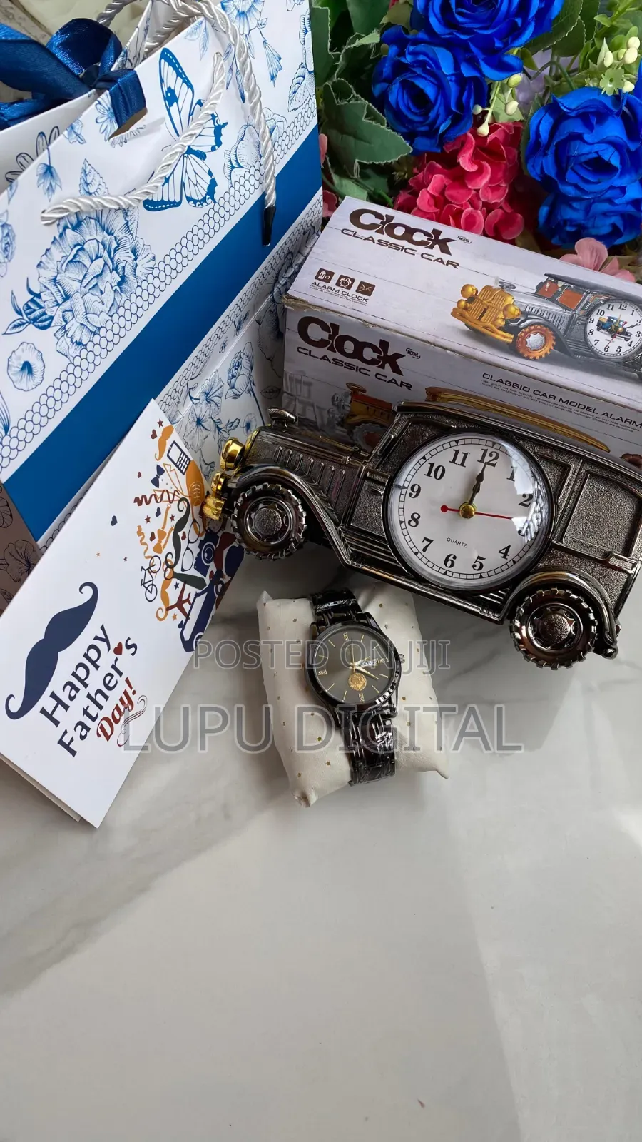 Crafted Alarm Clock (Bedside/Office) Watch in a Branded Box Card Gift