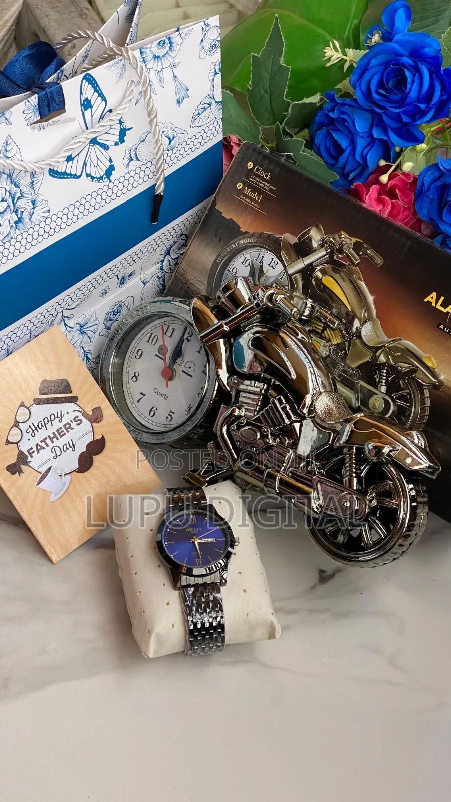 Crafted Alarm Clock (Bedside/Office) Watch in a Branded Box Card Gift