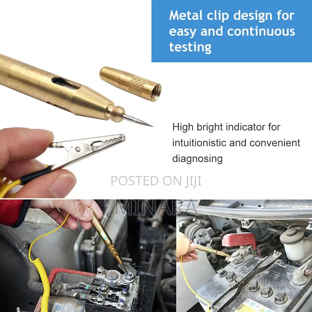 Car Circuit Tester , Auto Electrical Voltage Tester With Light 6-24v