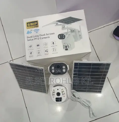 Solar Powered 4g Outdoor Ubox Dual Lens 6mp Hd Camera