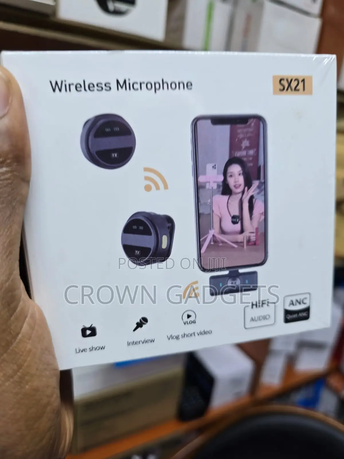 Sx21 Portable Wireless Microphone for Streaming and Recording