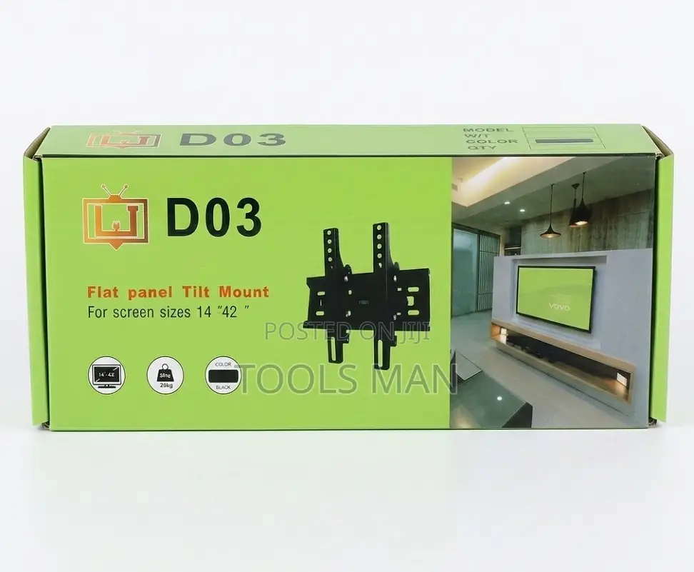 D03 Flat Panel Tilt Tv Wall Mount Bracket 14- 42 Inch