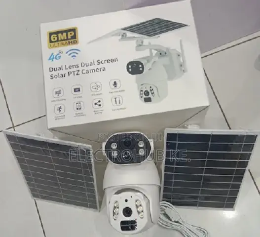 Ubox Dual Lens Camera 6mp Ultra Hd With Double Solar Panel
