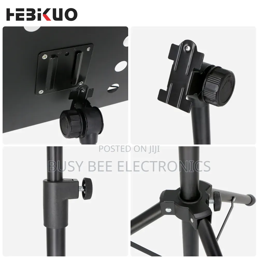Black Music Stand Adjustable Height Detachable