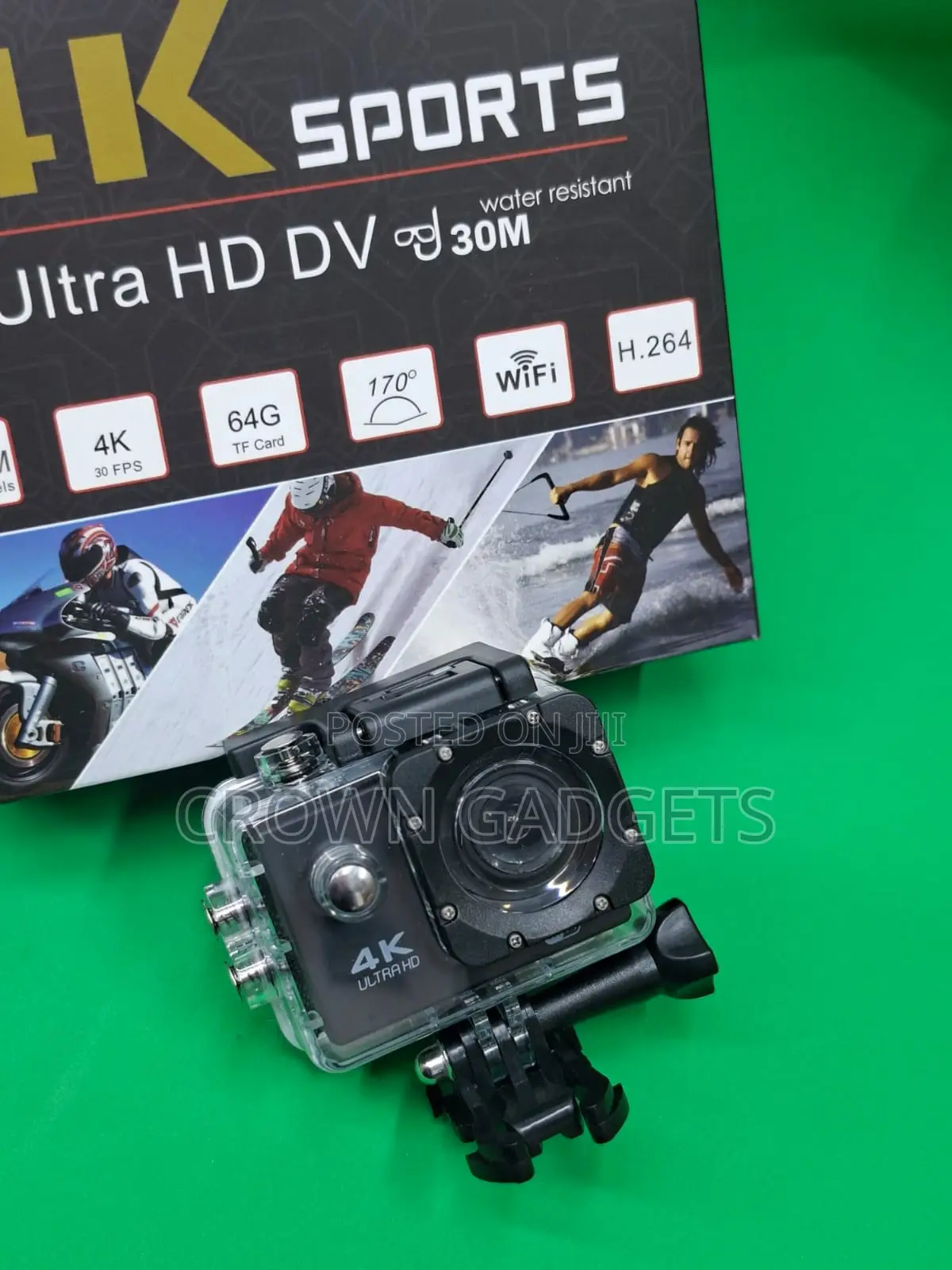 Sports Action Camera With Wifi and 170° Wide Angle