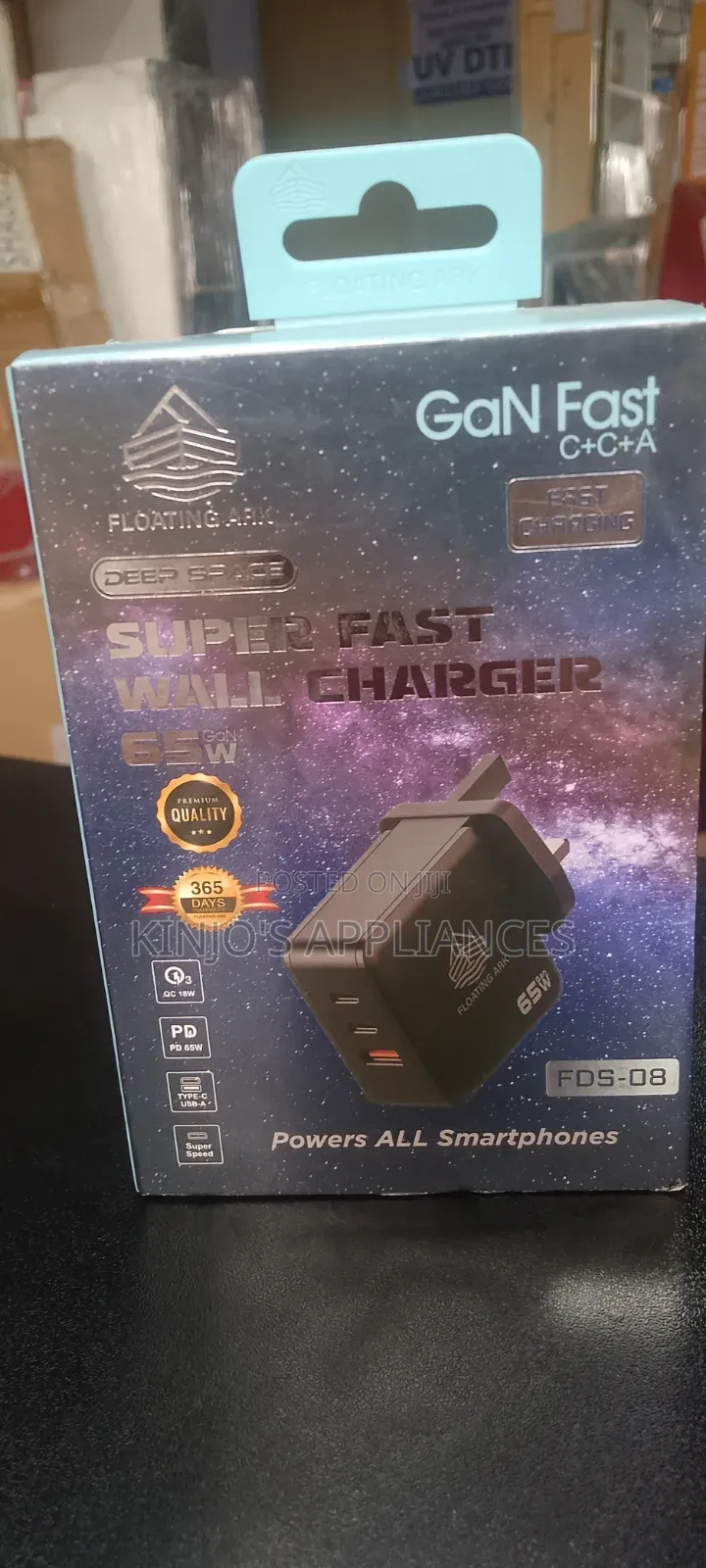 Floating Ark FDS-08 65w Can Super Fast Wall Charger Can Charge Laptop
