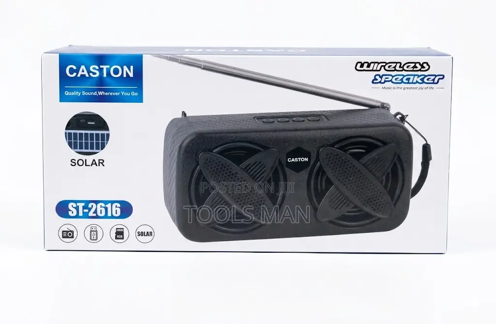 Caston St-2616 Solar Bluetooth Speaker: Heavy Bass Radio