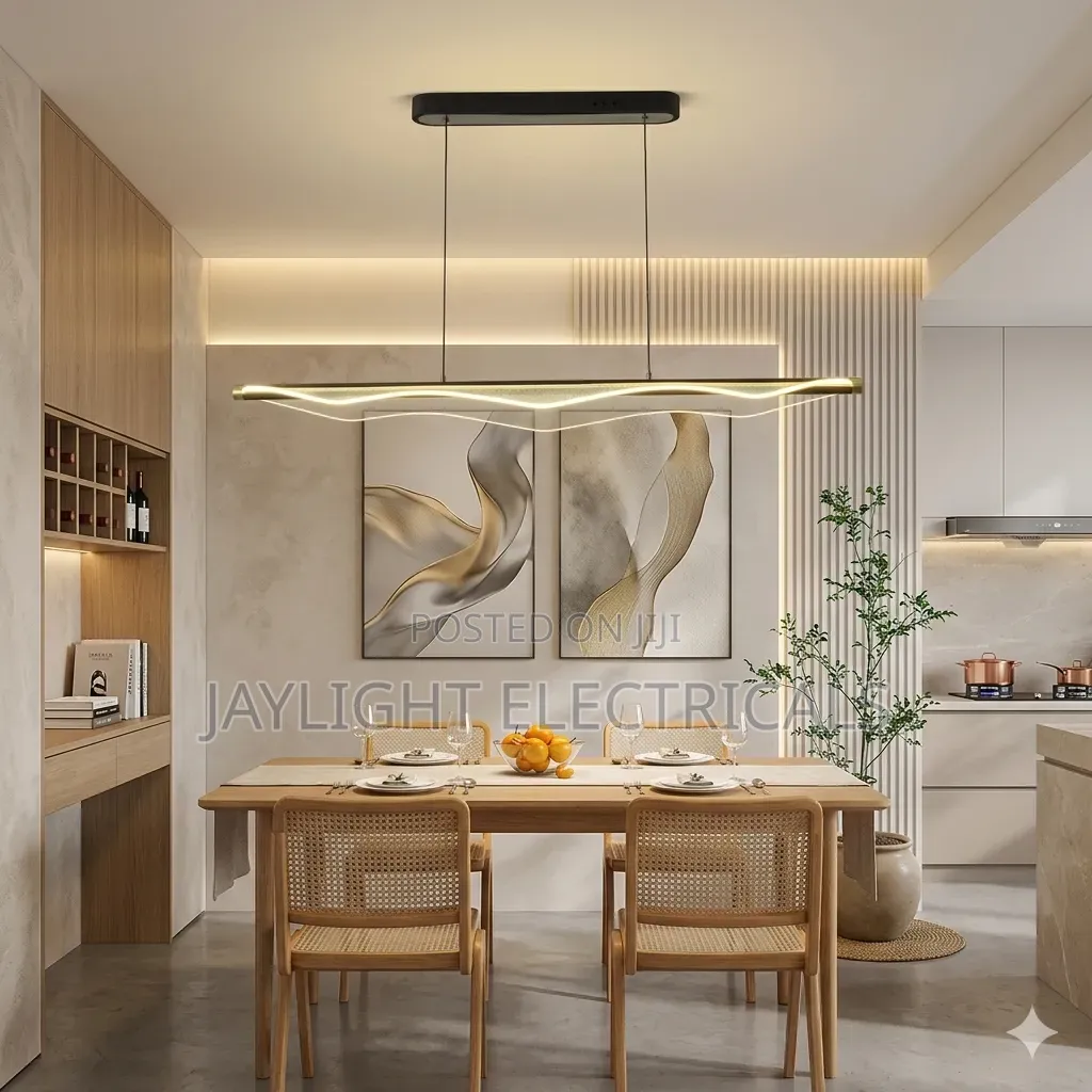 Modern Linear Wavy Led Pendant Light