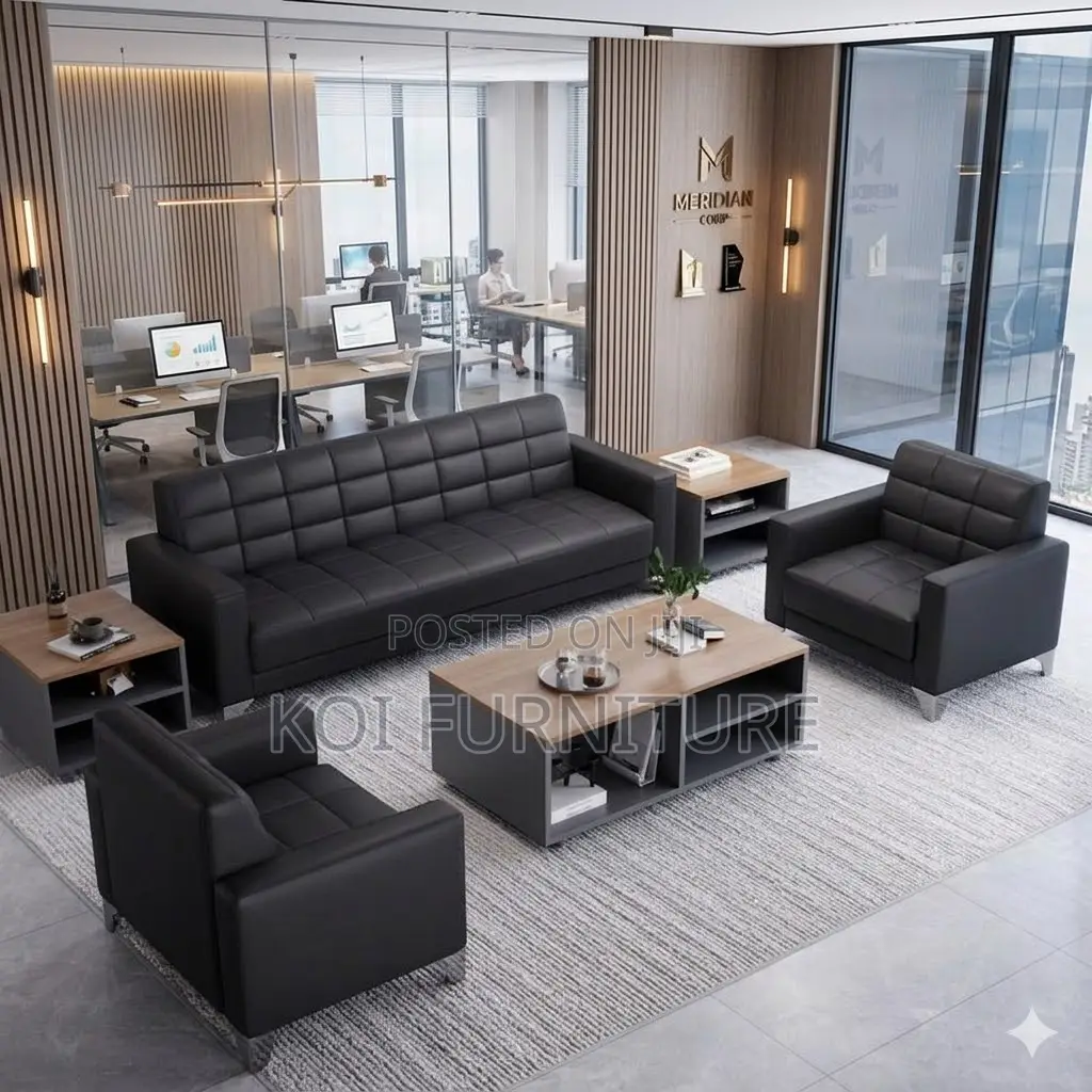 Office Sofa; Five Seaters Receptiom Office Meeting Sofa Set