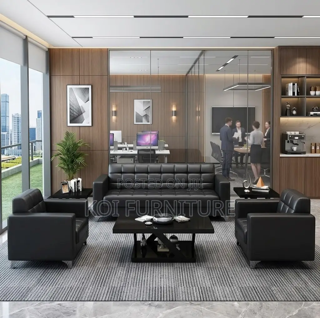 Office Sofa; Five Seaters Receptiom Office Meeting Sofa Set