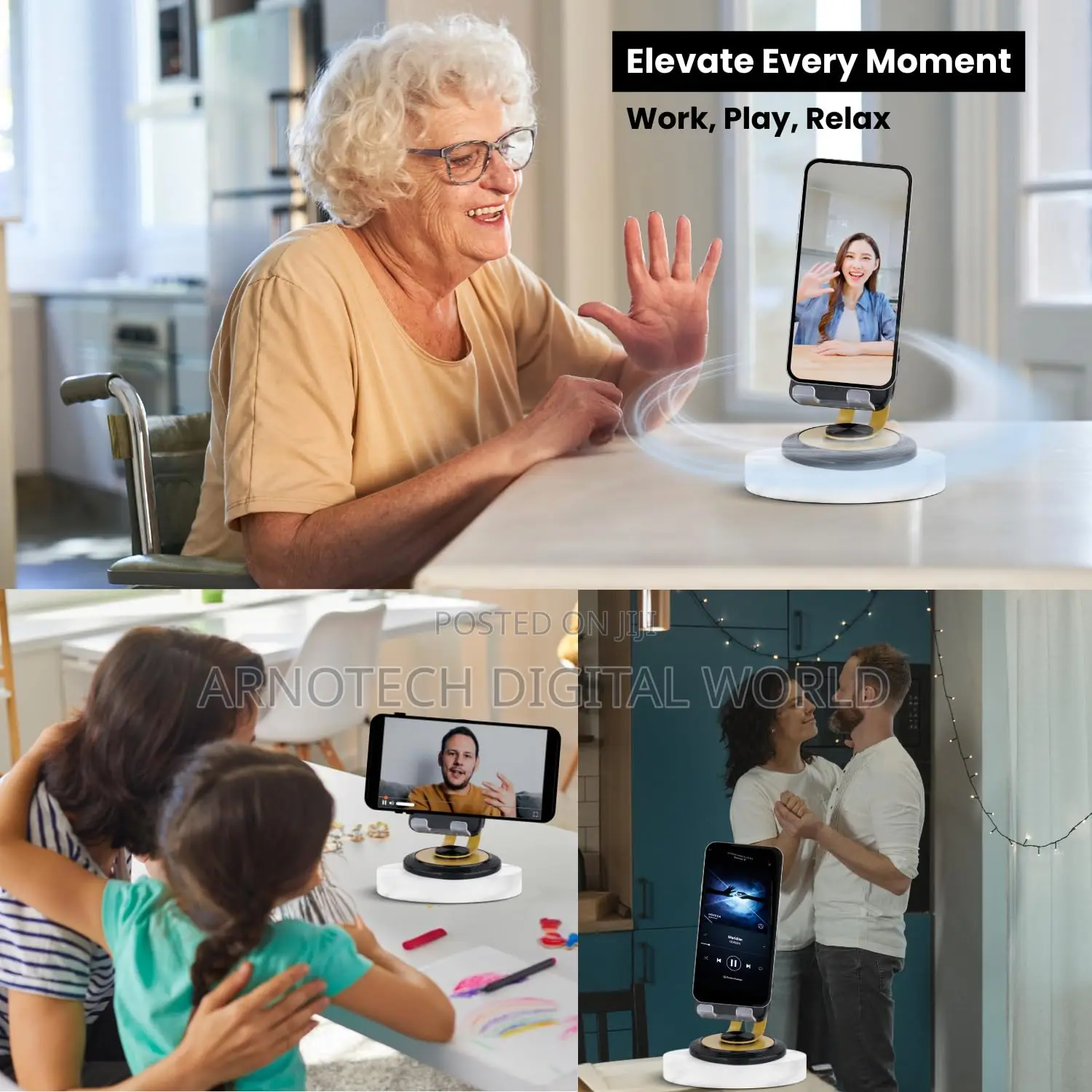 Induction Sound Speaker Phone Stand With Wireless Charger