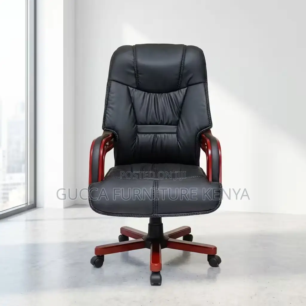 Modern Executive Chair With Wood Armrest