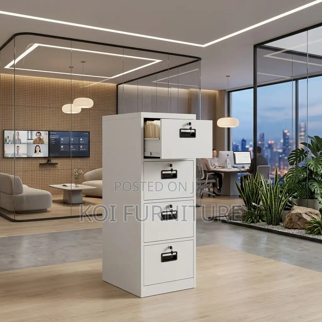 Office Cabinet; Four Drawers Executive Lockable Filing Cabinet