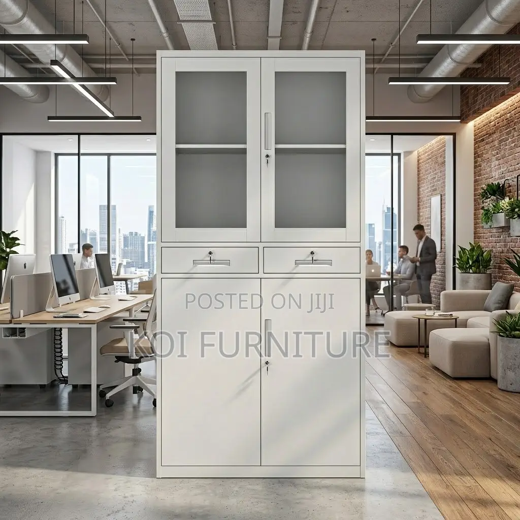 Office Cabinet; Steel Heavy Office Cabinet With Movable Height Shelves