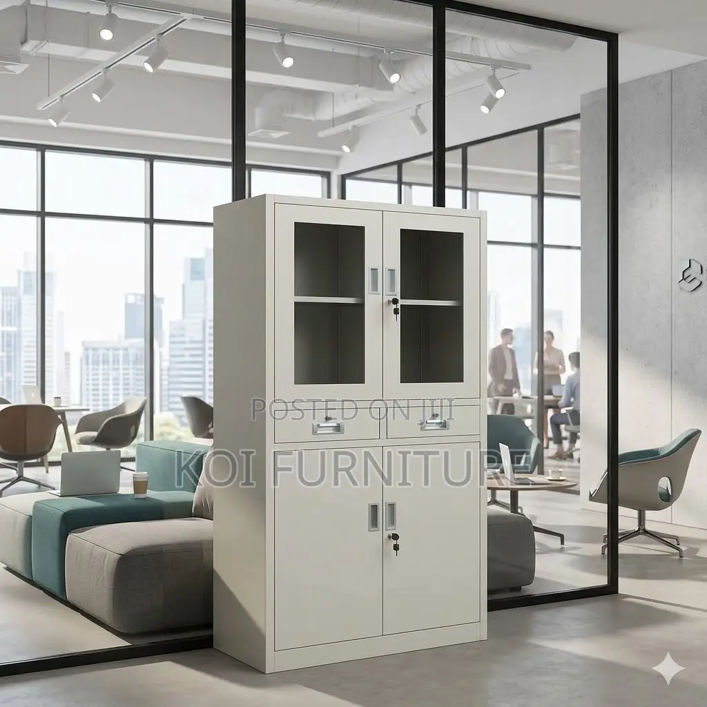 Office Cabinet; Steel Heavy Office Cabinet With Movable Height Shelves