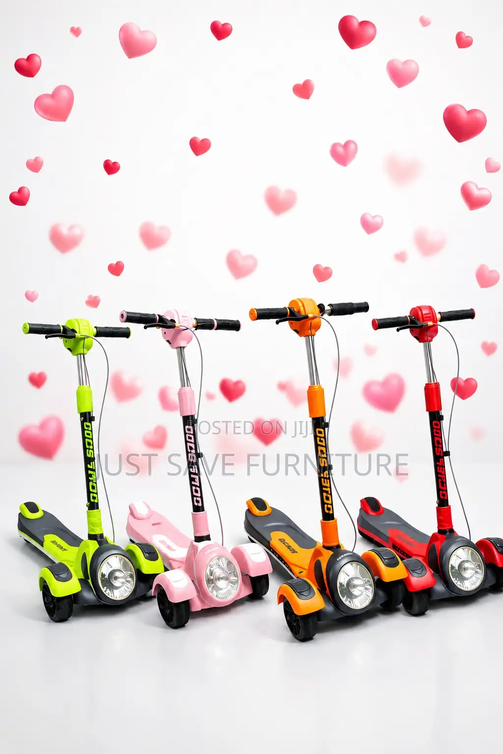 Kids 3-Wheel Scooter With Led Light Wheels – Adjustable Handlebar