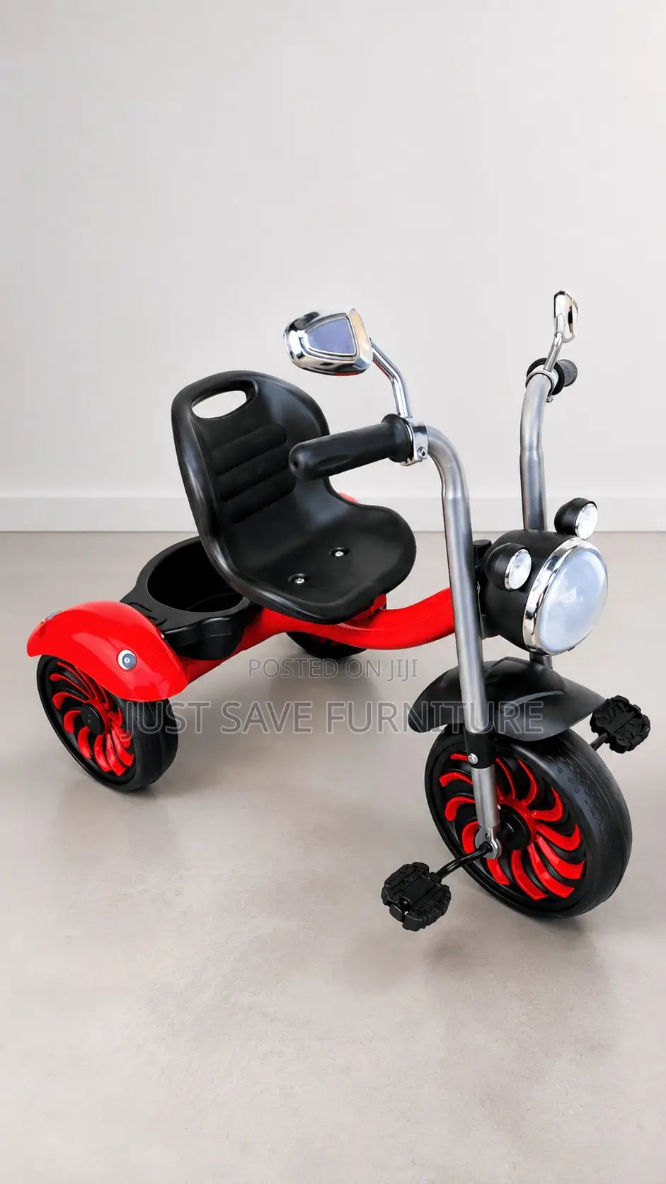 Kids Pedal Tricycle With Headlight Storage Basket – KSH 4,300